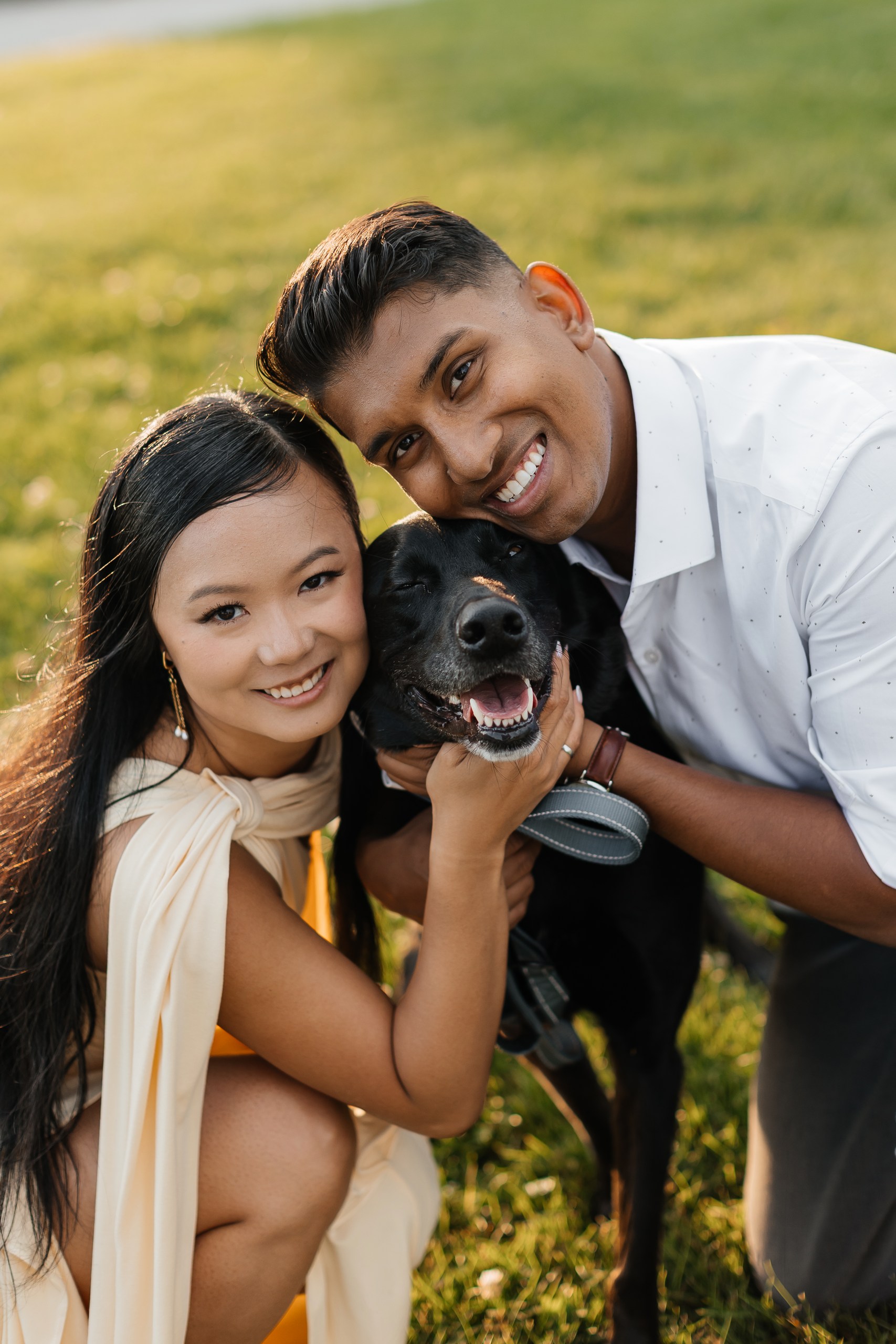 Subhrodeep and Cindy with their dog